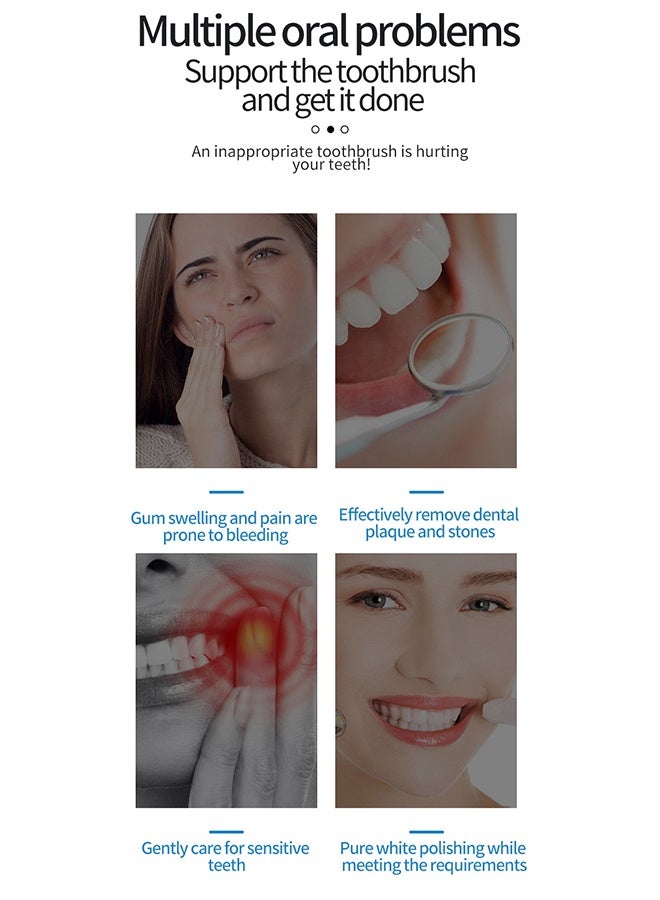 general White Series Ultra Whitening Toothbrush – ADA Accepted Electric Toothbrush- 8 Brush Heads & Travel Case – 40,000 VPM Electric Motor & Wireless Charging - 6 Modes w Smart Timer - Image 4