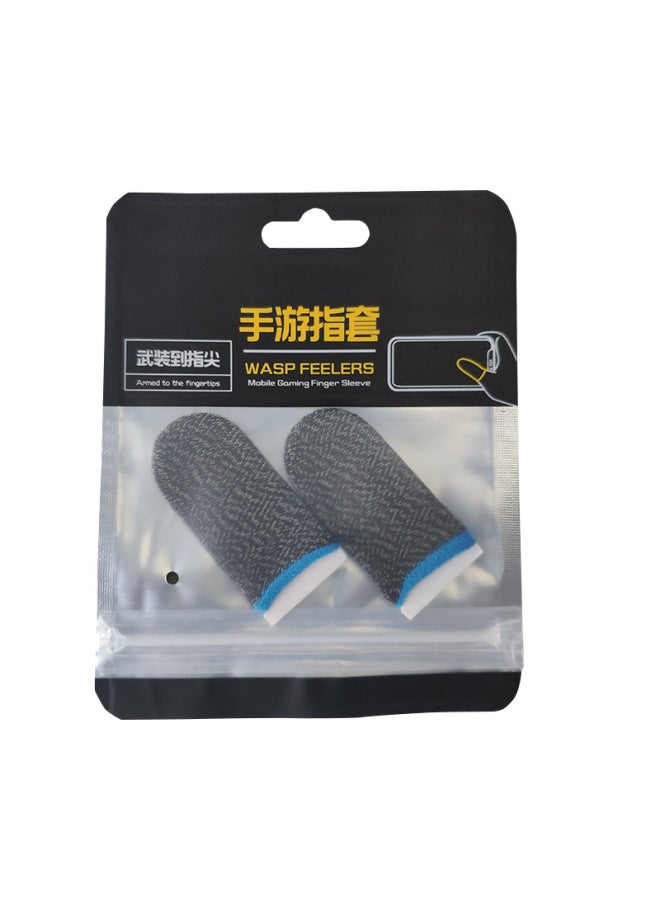 Neutral Game Finger Sleeve E-sports Chicken Finger Non-slip Mobile Phone Touch Screen Game Ultra-thin Silver Fiber Finger Sleeve Manufacturers - Image 1