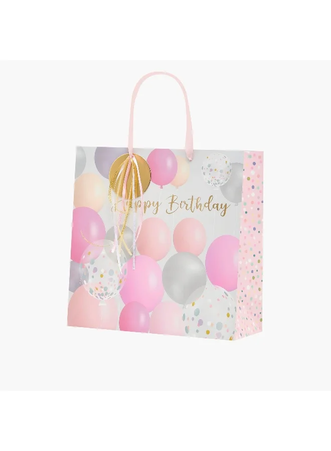 Findz Findz Happy Birthday Balloon Print Paper Gift Bag - Extra Large
