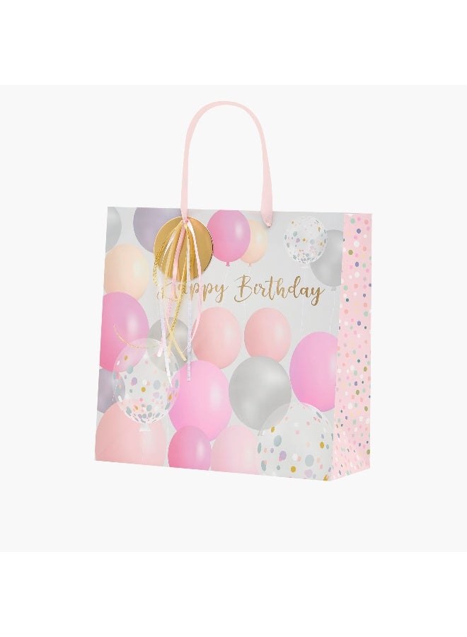 Findz Happy Birthday Balloon Print Paper Gift Bag - Extra Large - Image 2