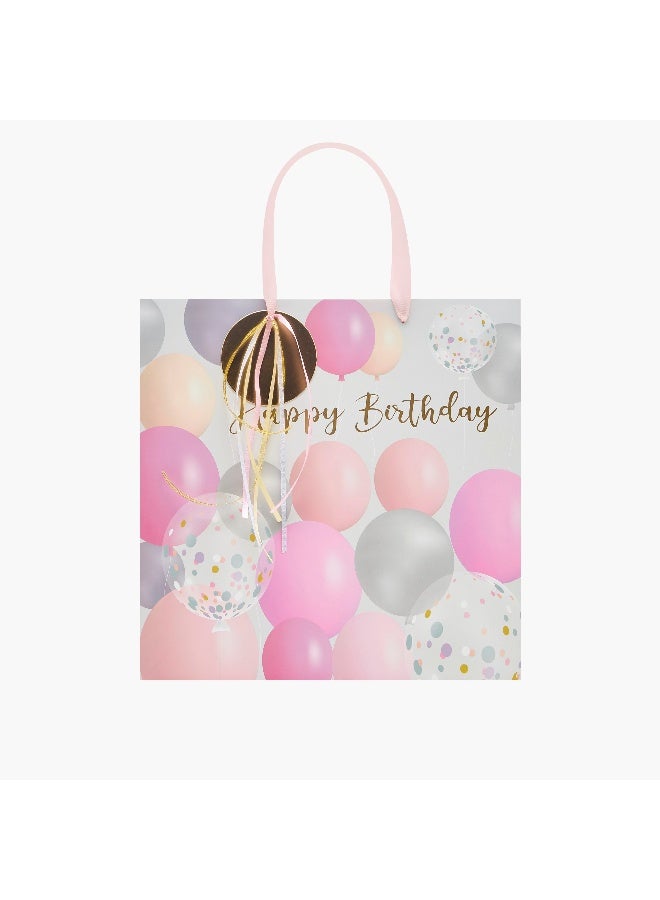 Findz Happy Birthday Balloon Print Paper Gift Bag - Extra Large - Image 1