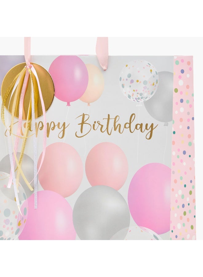 Findz Happy Birthday Balloon Print Paper Gift Bag - Extra Large - Image 3
