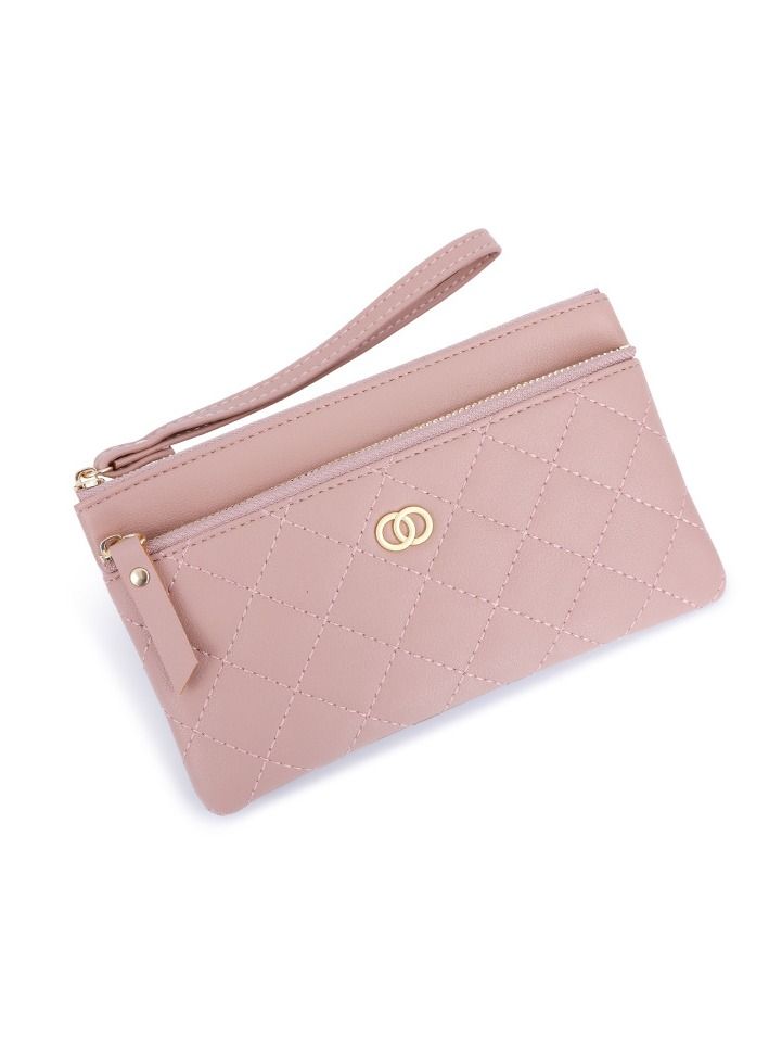 Classic Ladies Wallet Fashion Rhombus Clutch Wallet