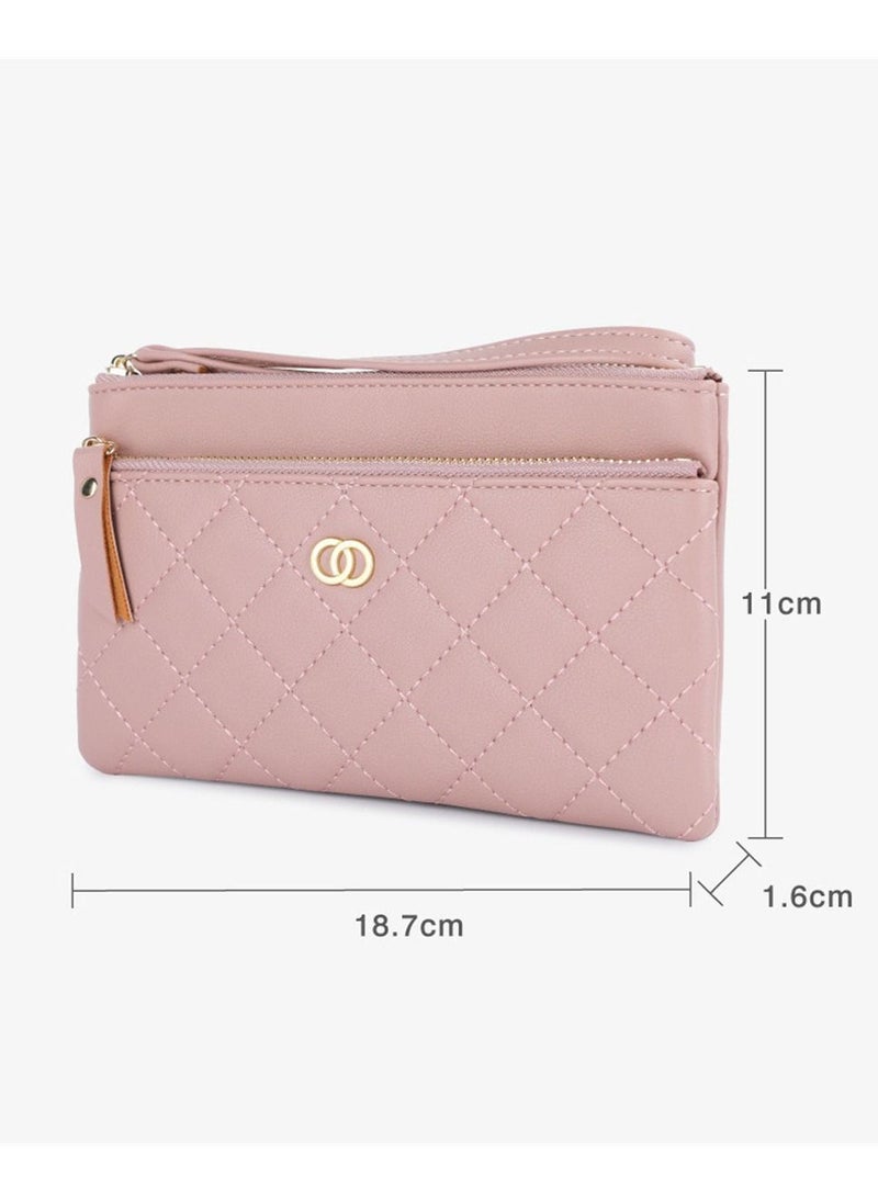 Classic Ladies Wallet Fashion Rhombus Clutch Wallet