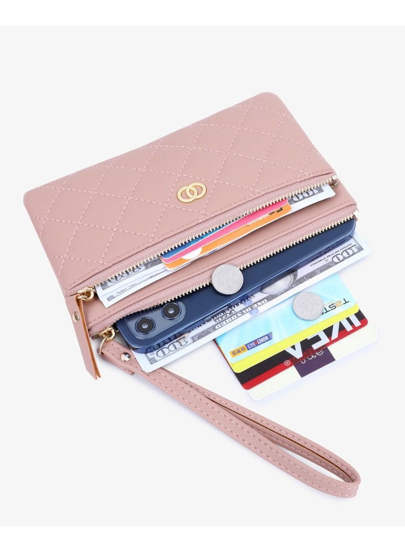 Classic Ladies Wallet Fashion Rhombus Clutch Wallet