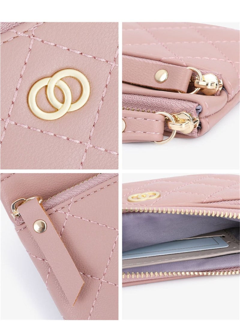 Classic Ladies Wallet Fashion Rhombus Clutch Wallet