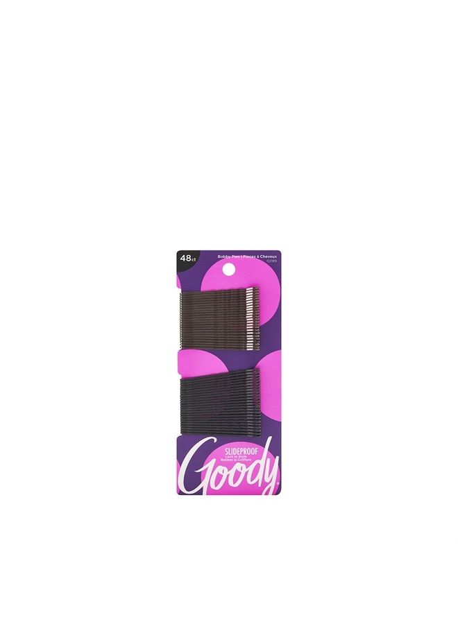 Goody Slideproof Bobby Pins, Black, 48 Count