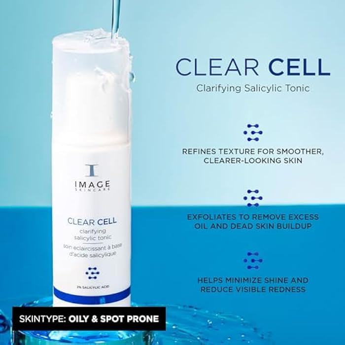 IMAGE Skincare, Clear Cell Clarifying Salicylic Tonic, Mattifying Toner for Pores, Redness and Light Exfoliation for Oily Prone Skin, 4 fl oz - Image 2