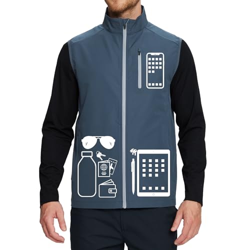 M MAELREG Mens Vests Outerwear Windproof Lightweight Softshell Vests Sports Sleeveless Jacket Golf for Men - Image 5