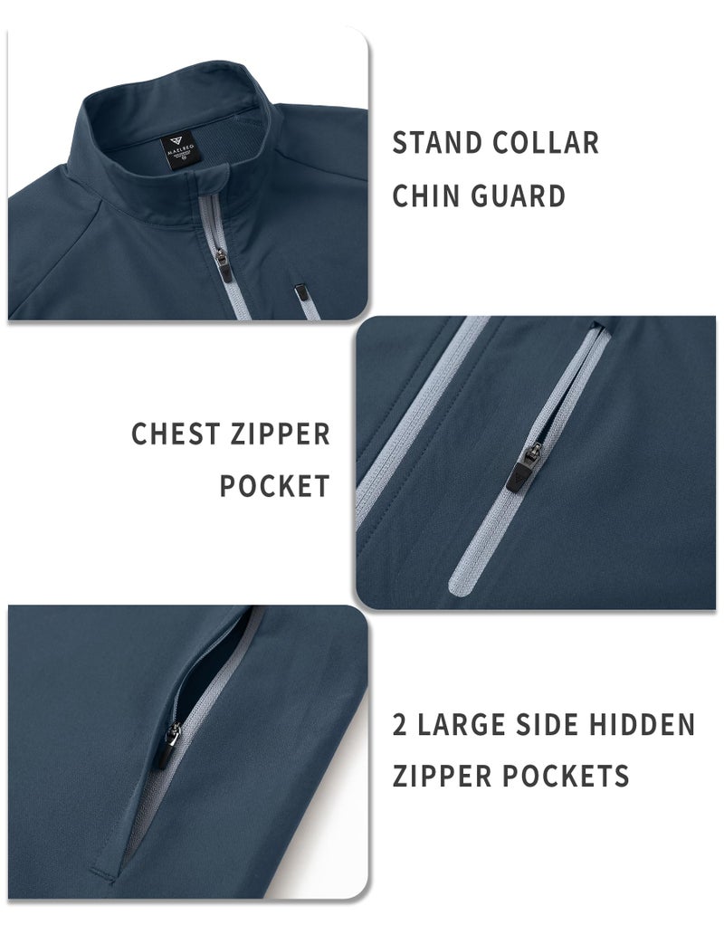M MAELREG Mens Vests Outerwear Windproof Lightweight Softshell Vests Sports Sleeveless Jacket Golf for Men - Image 4