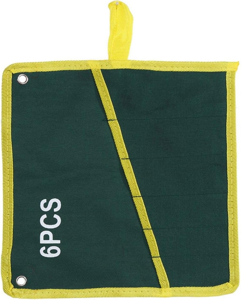 كلاراكو حقيبة أدوات قماشية قابلة للطي بستة جيوب، وحقائب أدوات قماشية قابلة للطي، ومنظم حقيبة مفاتيح الربط، وحقيبة منظم للأدوات وحقيبة قابلة للطي وجيوب معلقة لأداة إصلاح المفاتيح - Image 1