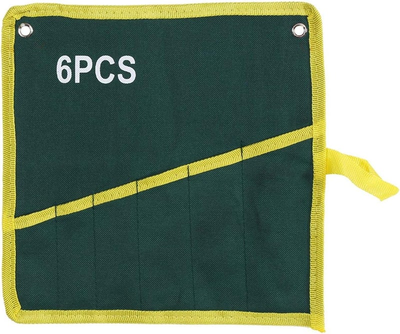 كلاراكو حقيبة أدوات قماشية قابلة للطي بستة جيوب، وحقائب أدوات قماشية قابلة للطي، ومنظم حقيبة مفاتيح الربط، وحقيبة منظم للأدوات وحقيبة قابلة للطي وجيوب معلقة لأداة إصلاح المفاتيح - Image 3