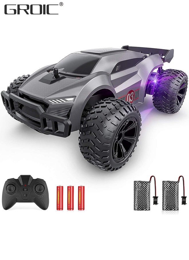 GROIC - Remote Control Car - 2.4GHz High Speed Rc Car, Off-Road Hobby Rc Racing Car with Colorful Led Lights and Rechargeable Battery,Electric Toy Car Gift for Boys Girls Kids - Image 1