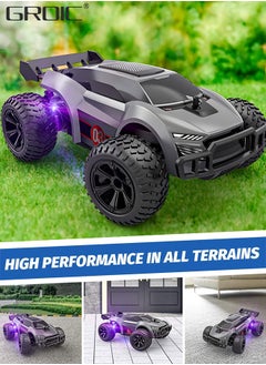 GROIC Remote Control Car - 2.4GHz High Speed Rc Car, Off-Road Hobby Rc Racing Car with Colorful Led Lights and Rechargeable Battery,Electric Toy Car Gift for Boys Girls Kids  - Image 3