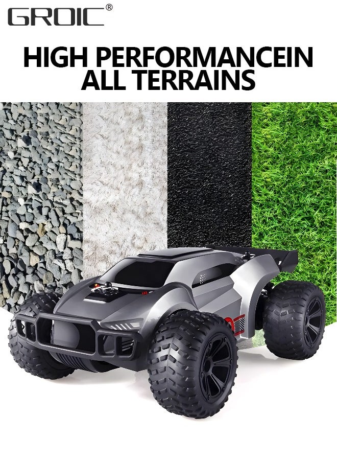 GROIC - Remote Control Car - 2.4GHz High Speed Rc Car, Off-Road Hobby Rc Racing Car with Colorful Led Lights and Rechargeable Battery,Electric Toy Car Gift for Boys Girls Kids - Image 1