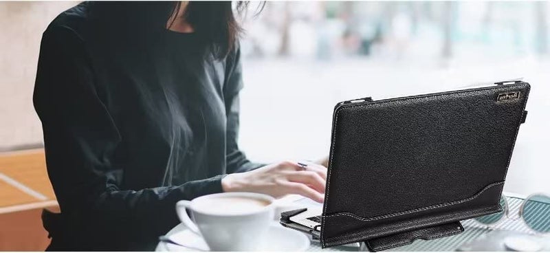 Berfea Protective Case Cover Compatible with Lenovo ThinkPad E16 Gen 1, Gen 2 AMD 16 inch Laptop Notebook Sleeve PU Leather Stand Hard Case Skin Pouch - Image 5