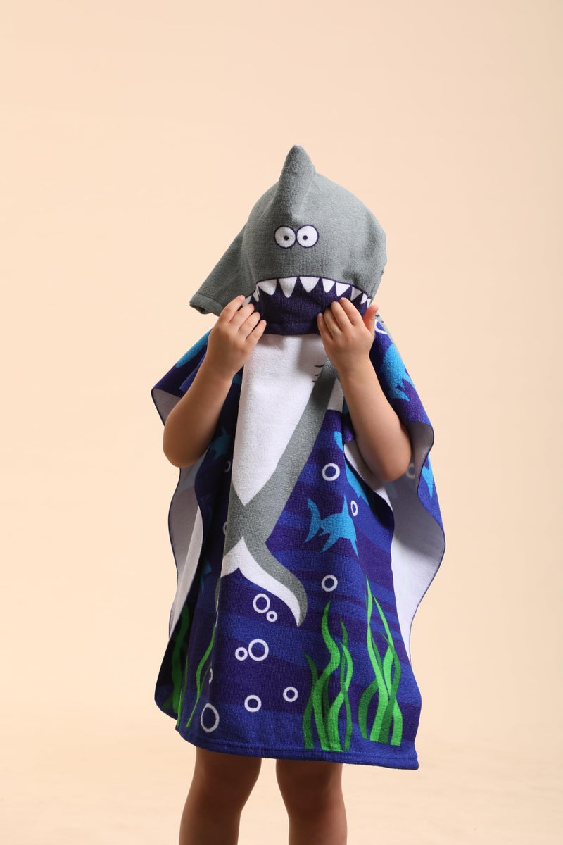 TEHALK Shark Hooded Towels for Kids, Kids Beach Towels for Boys/Girls, Swimming Towels/Towel Robes/Wearable Towels/Pool Towels for Kids 2-10, Poncho Beach Towels for Kids, Hooded Beach Towels for Toddler - Image 5
