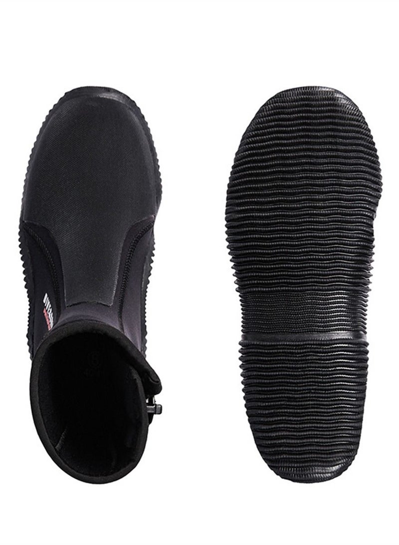 DIVE & SAIL Diving Boots 5MM Men And Women's Beach Surfing Non-slip Water Shoes Anti-coral Snorkeling Fins Equipment Black - Image 3