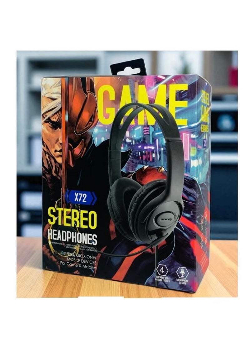 سماعة رأس ستيريو مع مايكروفون مع ميزة تقليل الاصوات الخارجية