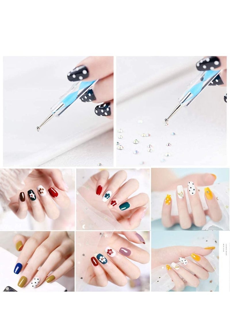 Bluejw Dotting Tools for Nail Art Dot Painting Tool with Brush Rock and Mandalas Set Polish Paint Manicure Zoom in Brushes - Double-Ended Kit Elegant Pen Shiny Handles - Image 5