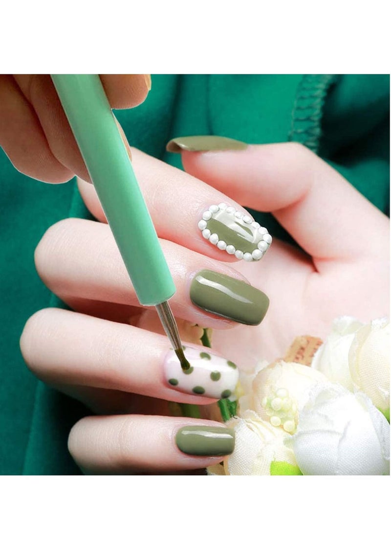 Bluejw Dotting Tools for Nail Art Dot Painting Tool with Brush Rock and Mandalas Set Polish Paint Manicure Zoom in Brushes - Double-Ended Kit Elegant Pen Shiny Handles - Image 3