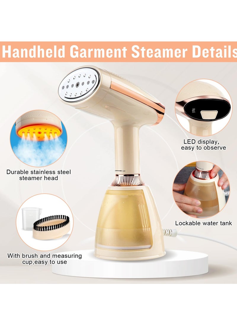 Generic Steamer for Clothes, Handheld Clothing Wrinkles Remover for Garments, 30 Second Fast Heat-up, Portable 1500W, 280ml Fabric Wrinkle Remover with Brush and Measure Cup for Home Office Travel  - Image 5