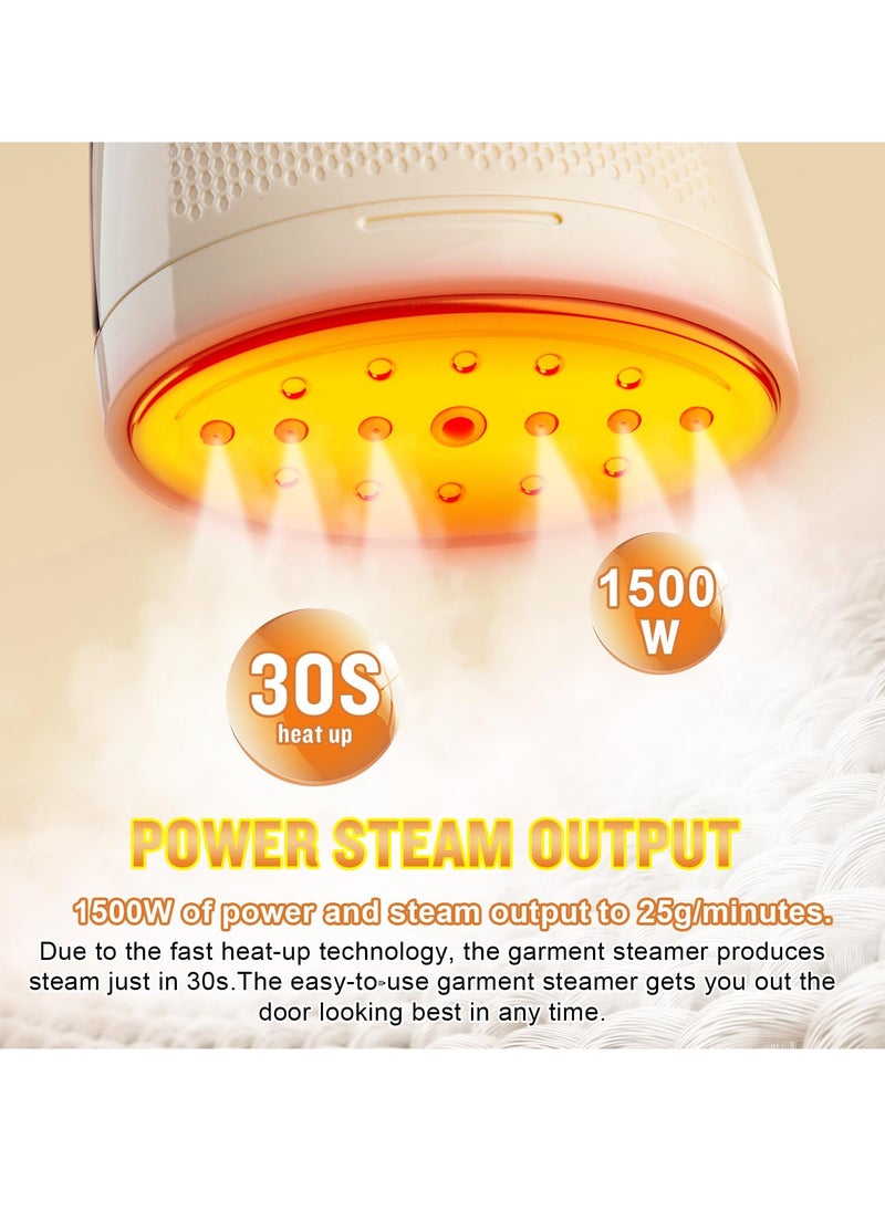 Generic Steamer for Clothes, Handheld Clothing Wrinkles Remover for Garments, 30 Second Fast Heat-up, Portable 1500W, 280ml Fabric Wrinkle Remover with Brush and Measure Cup for Home Office Travel  - Image 4