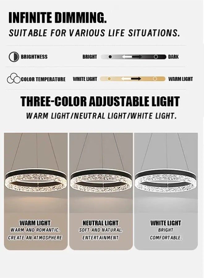 أبيكس ثريات ضوئية من طراز LED ذات مصدر دائري من طراز LED لمقصورات حديثة ذات ثريات حديثة ذات ثقوب، يمكن، ويمكن استخدامها في مكتبة المقهى في غرفة المعيشة - Image 5