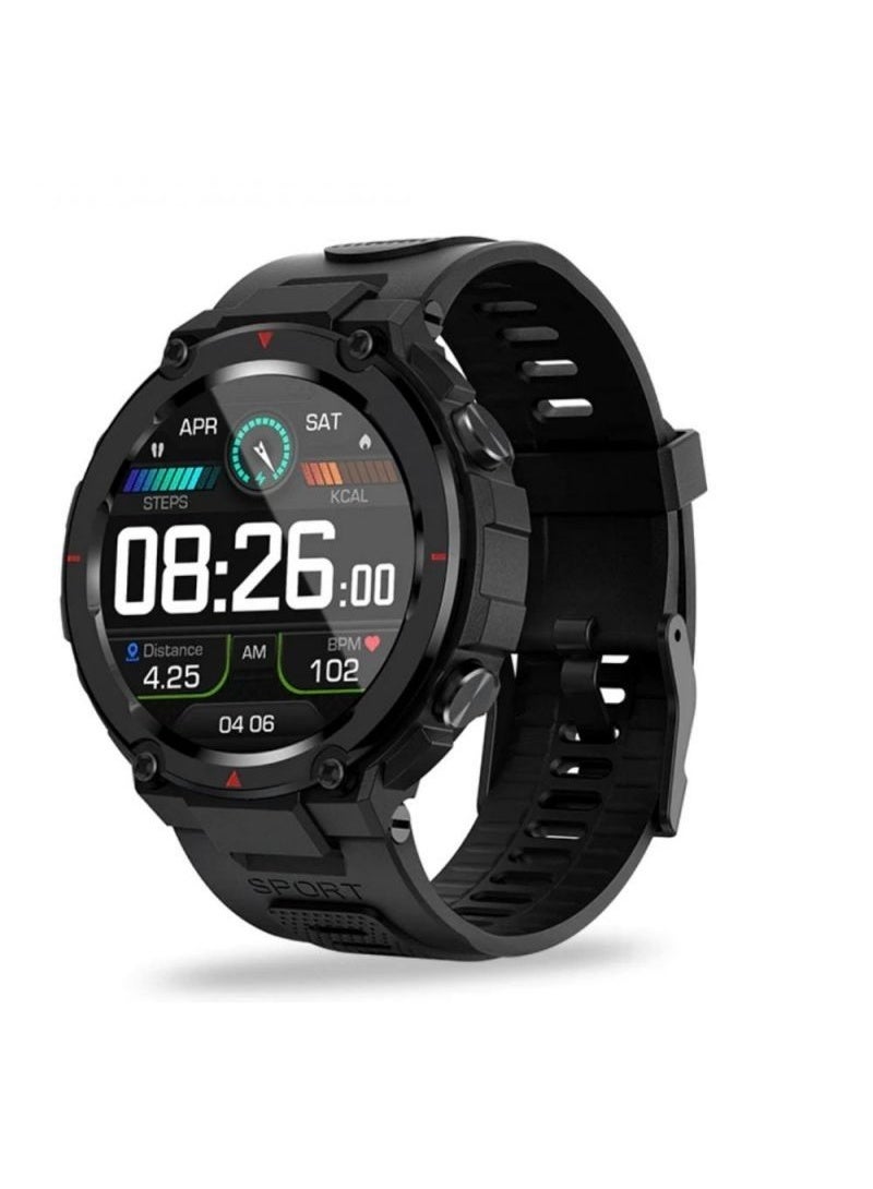 AOLON Premium GPS Sports Smartwatch – 5 ATM Water Resistant, 30° Day Standby, Heart Rate & Blood Oxygen Monitor (Black) - Image 2