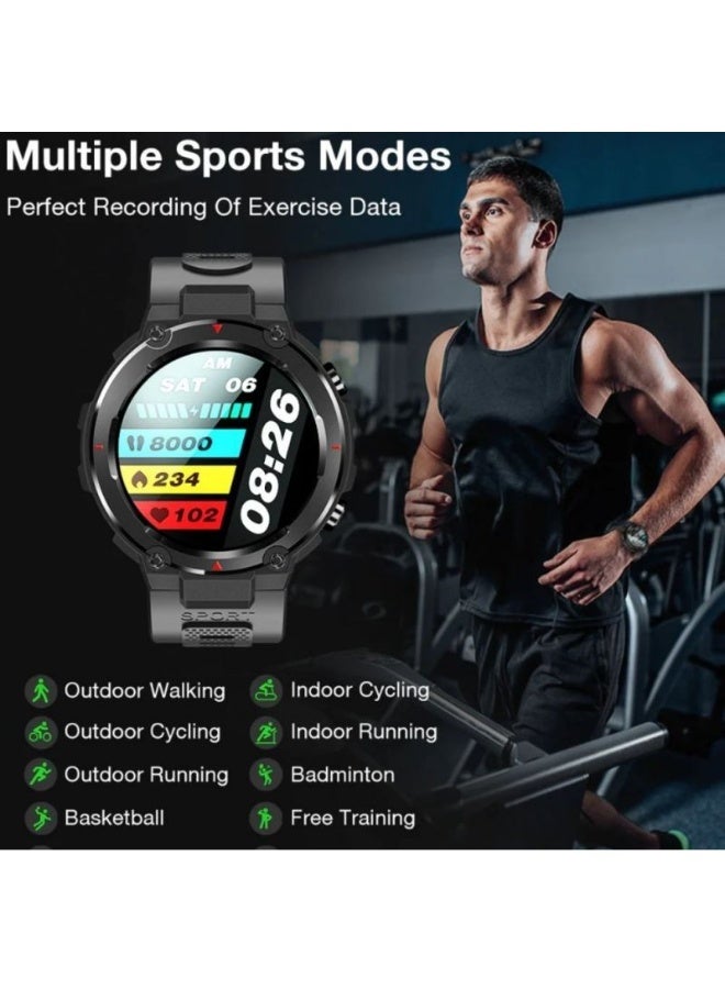 AOLON Premium GPS Sports Smartwatch – 5 ATM Water Resistant, 30° Day Standby, Heart Rate & Blood Oxygen Monitor (Black) - Image 4