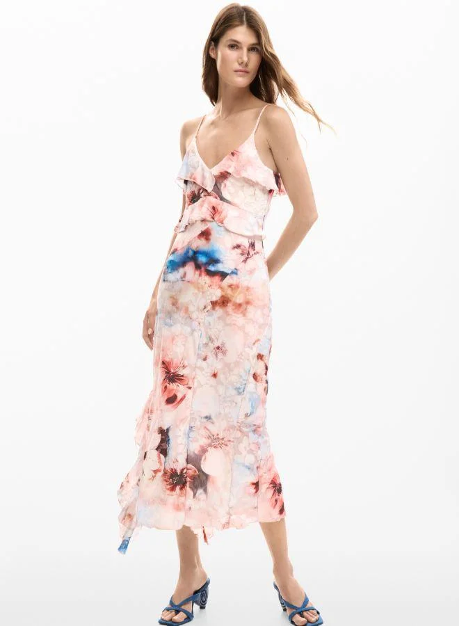 Floral ruffle dress