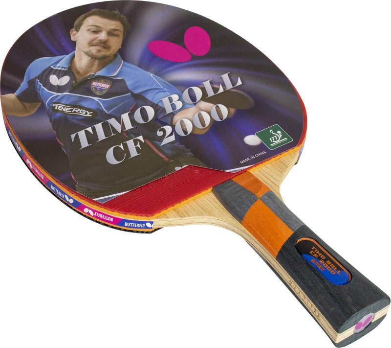 Butterfly Carbon Fiber Timo Boll CF 2000 Table Tennis, Multicolor - Image 1
