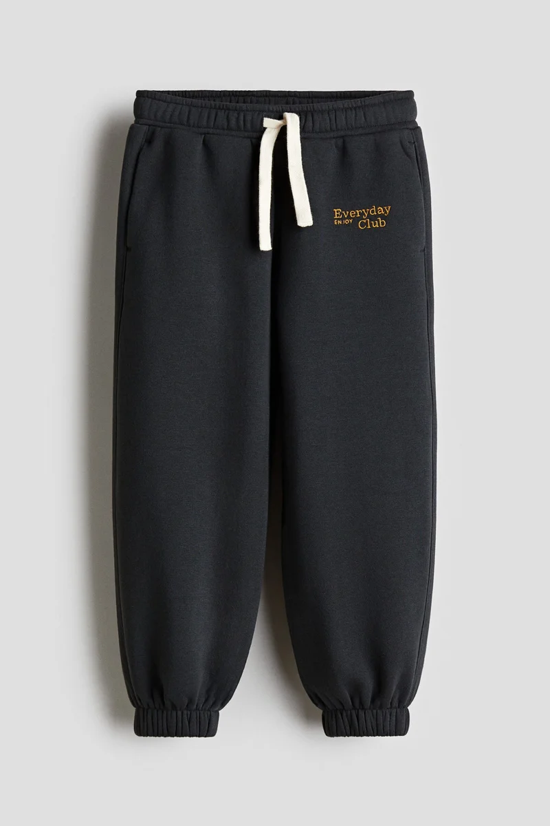 H&M Embroidery-detail joggers