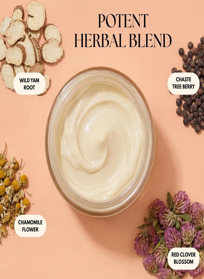 humanroots Wild Yam Cream - Menopause and PMS Support for Women, 4 oz (Unscented/Herb-Infused, Organic Wild Yam Cream for Balance - Made with Chaste Tree Berry and Red Clover - Image 4