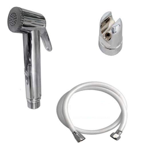 SHRUTI PVC Hand Faucet with 15 Meter Long PVC White Shower Tube Abs Stand Full Set 11711162 White - Image 1