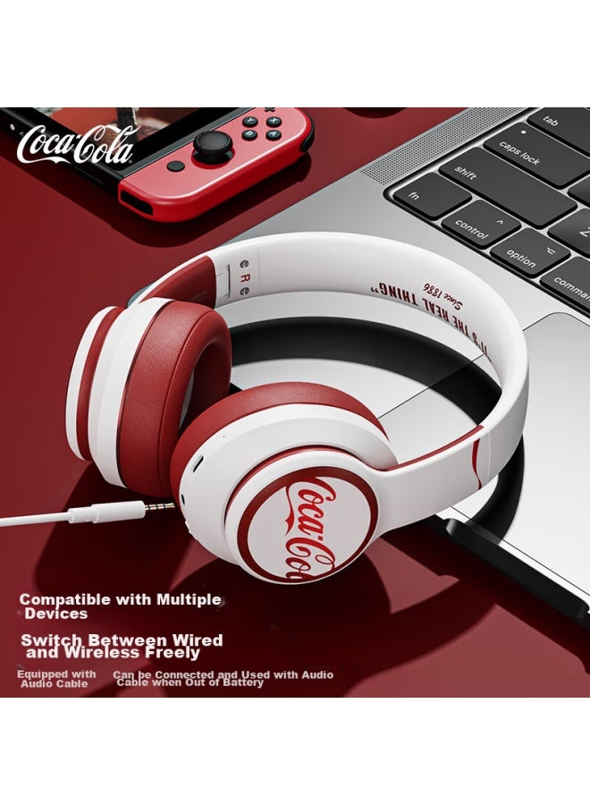 Coca-cola T05 Over-ear Wireless Bluetooth Headphones, Gaming Headphones With Deep Bass, Sports Headphones, Chinese New Year Gift, Compatible With Apple, Huawei, Xiaomi And Other Devices - Image 3