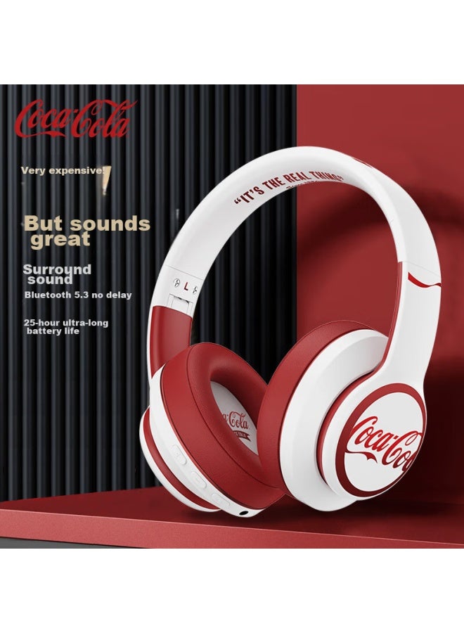 Coca-cola T05 Over-ear Wireless Bluetooth Headphones, Gaming Headphones With Deep Bass, Sports Headphones, Chinese New Year Gift, Compatible With Apple, Huawei, Xiaomi And Other Devices - Image 2