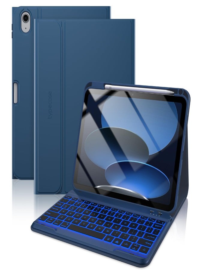 typecase غطاء لوحة مفاتيح Typecase Folio لجهاز iPad A16 من الجيل الحادي عشر/العاشر، بإضاءة خلفية - Image 1