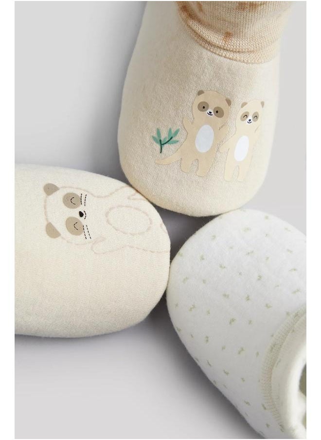 mothercare Meerkat Sock-Top Baby Booties - 3 Pack  - Image 1