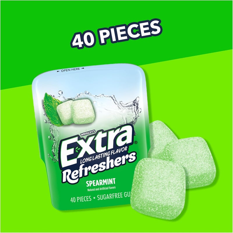 EXTRA Refreshers Spearmint Chewing Gum - 4 Pack - Image 3