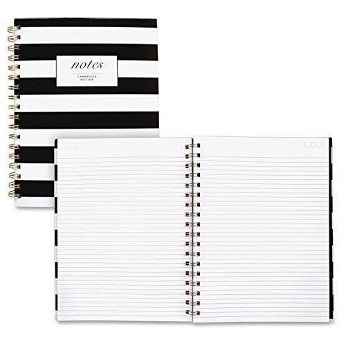 Cambridge Business Notebook, Hardcover, 80 Sheets, 9-1/2 x 7 Inches, Fashion, Black/White Stripe (59012) - Image 5