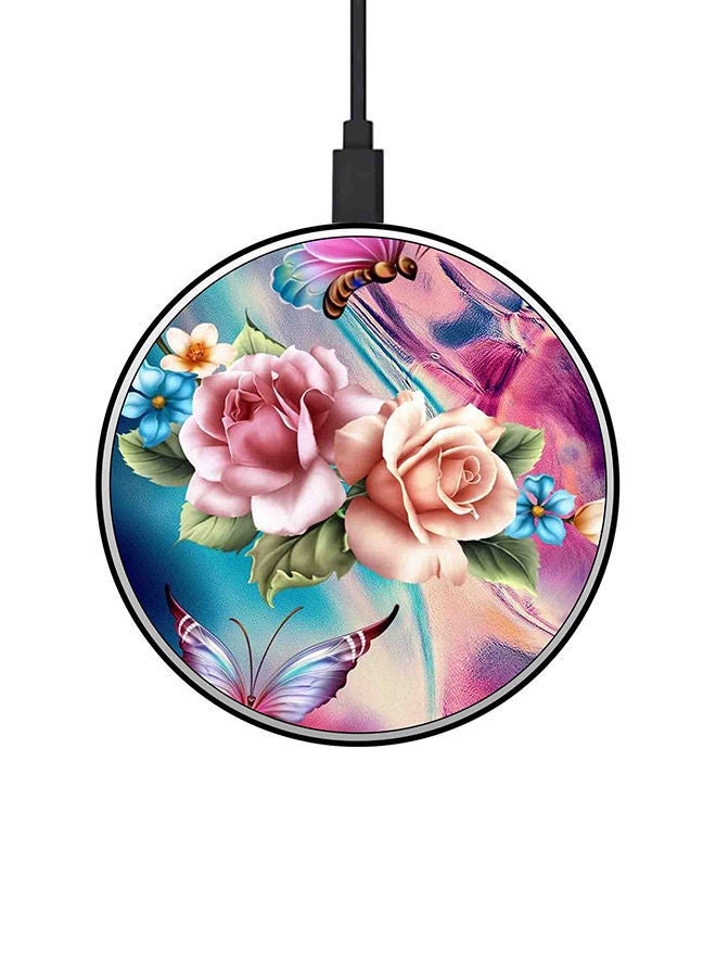 NIBEMINENT 15W Ultra Slim Fast Wireless Charger Multicolour