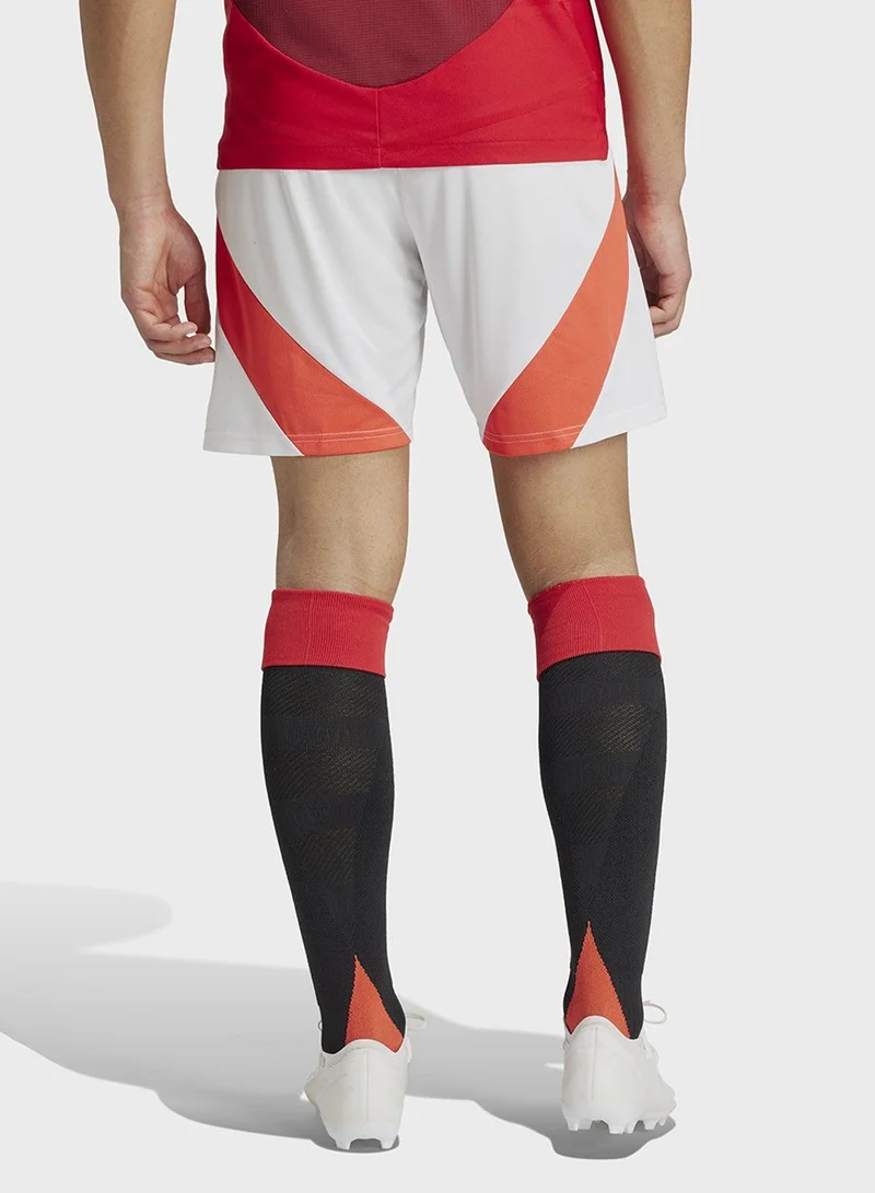adidas Originals Mufc H Sho White Football Shorts For Men Xs