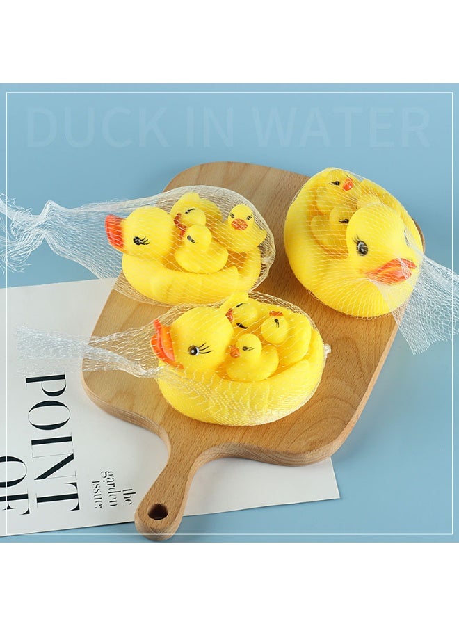 Generic (Unbranded) Adorable Mama Duck Bath Toy Set with Three Baby Ducks Fun Squeaky Bathtime Toys for Kids - Image 4