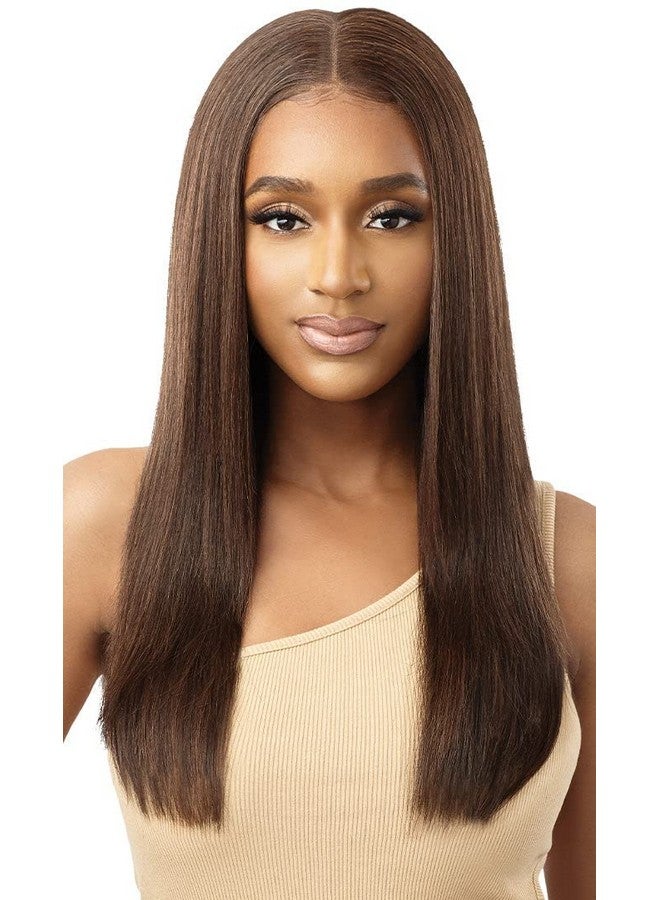 Outre 100% Human Hair Blend 13X6 Handtied 360 Lace Frontal Wig Marisa (Color:Drff2/Gibrn) - Image 2