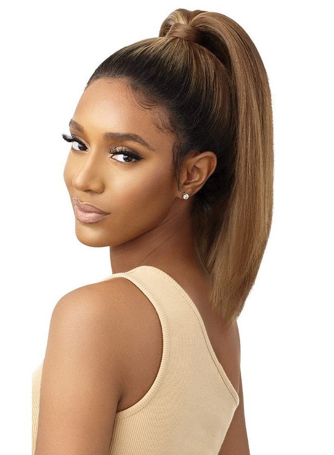 Outre 100% Human Hair Blend 13X6 Handtied 360 Lace Frontal Wig Marisa (Color:Drff2/Gibrn) - Image 4