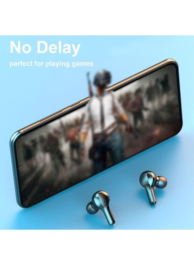 ارواق سماعات أذن داخلية R3 لاسلكية حقيقية بتقنية بلوتوث 5.0 مع علبة شحن – أسود - Image 4