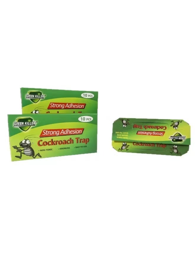 green killer 10 قطع فخ الصراصير الالتصاق القوي في مربع واحد - Image 1