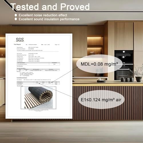 TRAIN2 ART 94.5 x 23.6 in Acoustic Wood Wall Panels,3D Flexible Soundproof Absorbing Panels,Wood Slat Walls for Interior Wall Decor (Walnut) - Image 4
