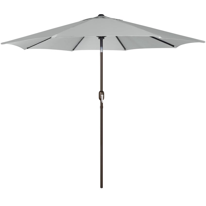 Blissun 9' Outdoor Patio Umbrella, Outdoor Table Umbrella, Yard Umbrella, Market Umbrella with 8 Sturdy Ribs, Push Button Tilt and Crank (Grey) - Image 1